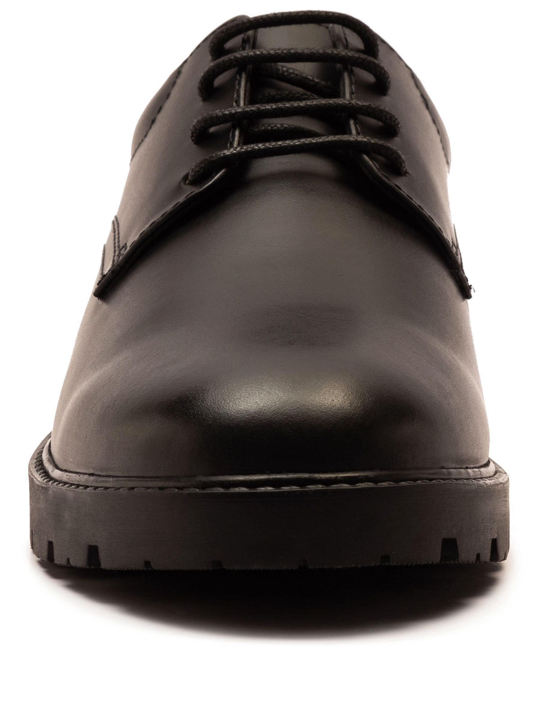 Off The Hook Black Vito Leather Derby Lace-Up School Shoes image 4