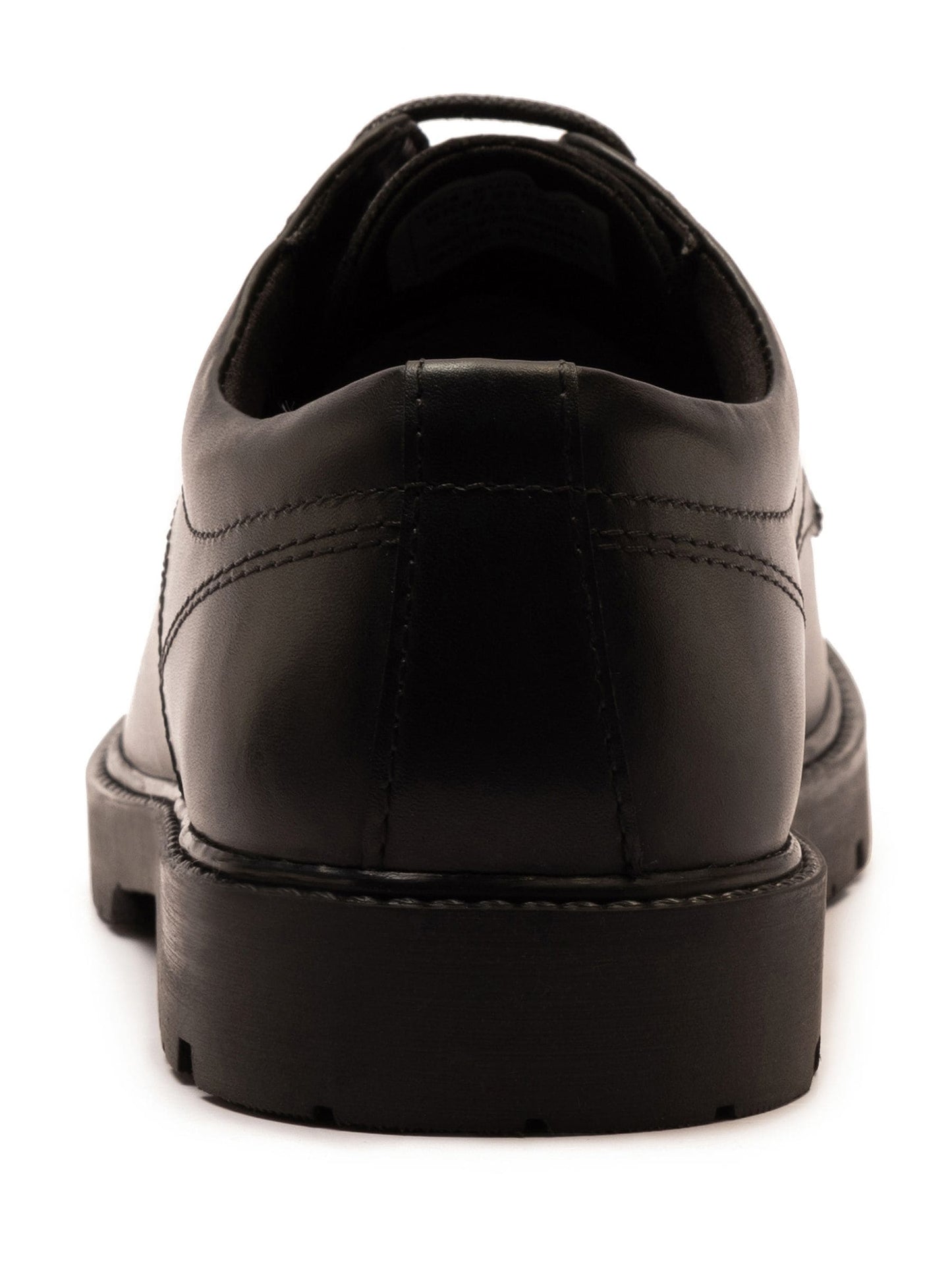 Off The Hook Black Vito Leather Derby Lace-Up School Shoes image 5