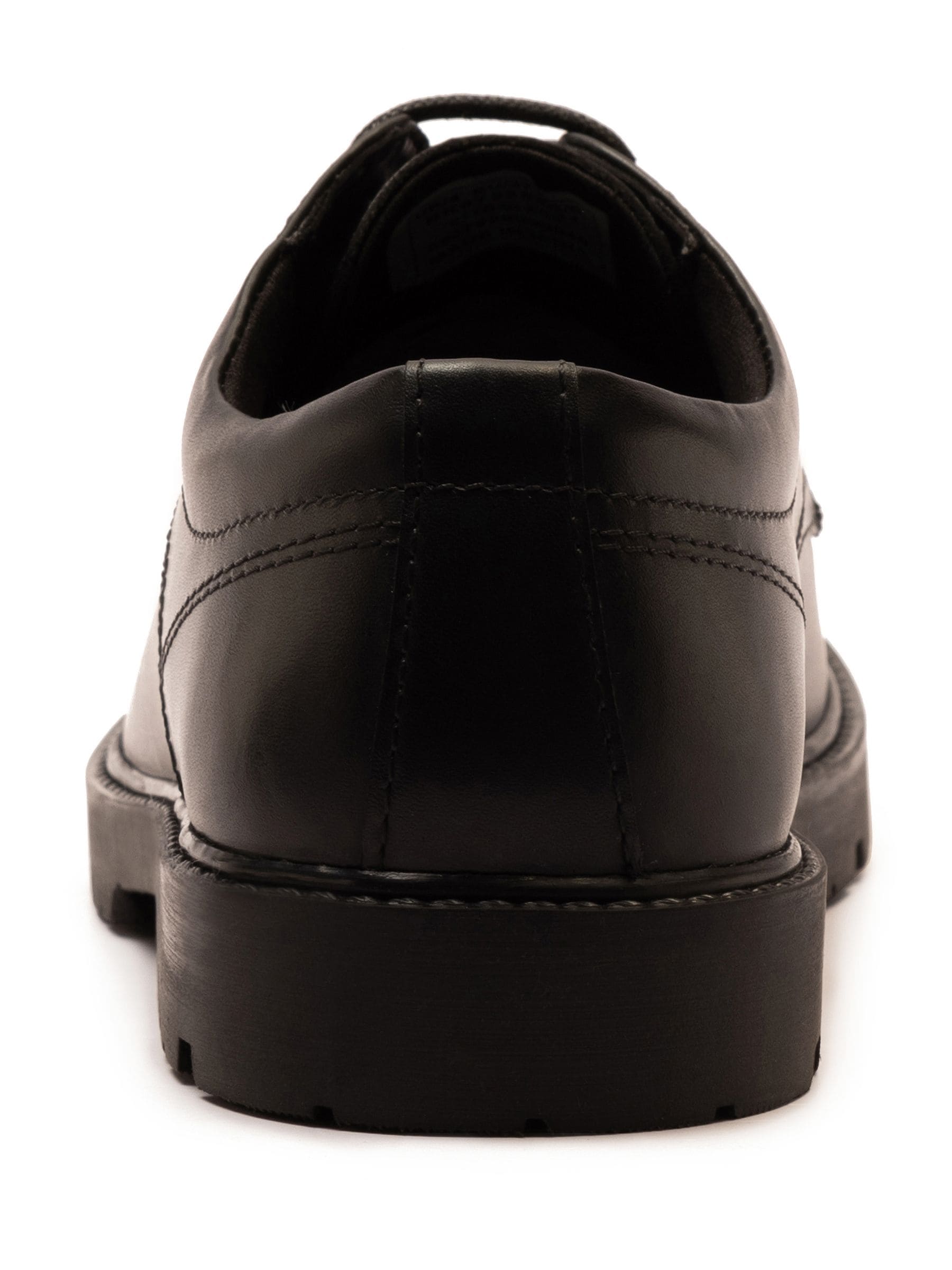 Off The Hook Black Vito Leather Derby Lace-Up School Shoes image 5