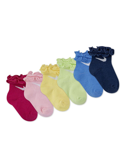 Nike Pink Little Kids 6 Pack Ruffle Socks image 2