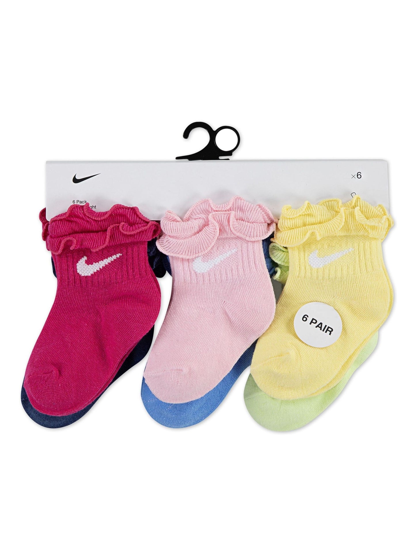 Nike Pink Little Kids 6 Pack Ruffle Socks image 3