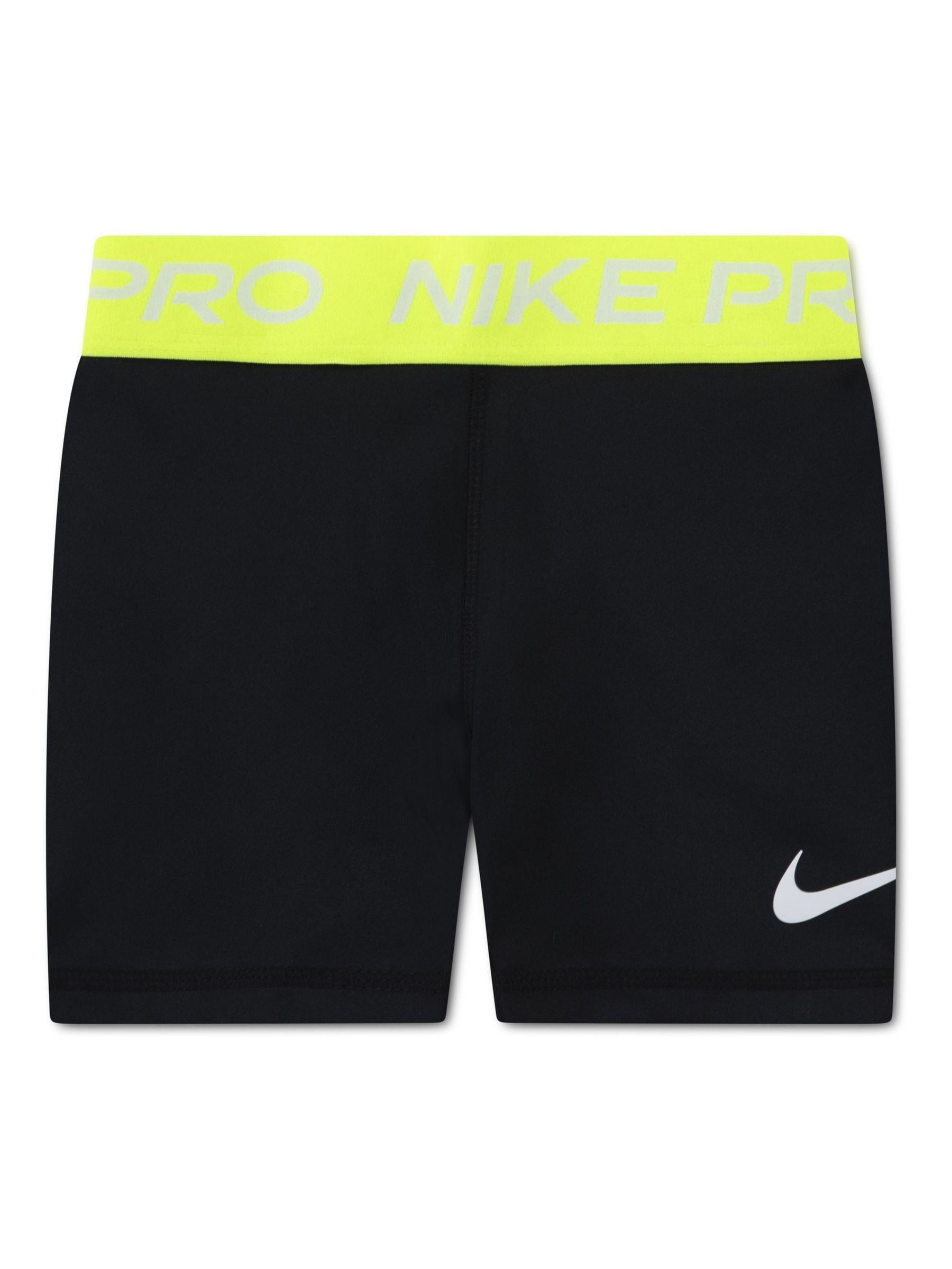 Nike Black Little Kids Girls Pro Dri FIT Shorts image 1