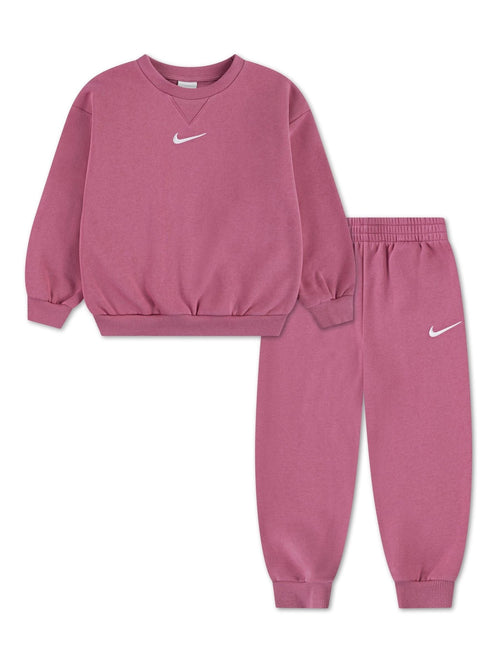 Nike Pink Essential Crew Neck Tracksuit Set image 1
