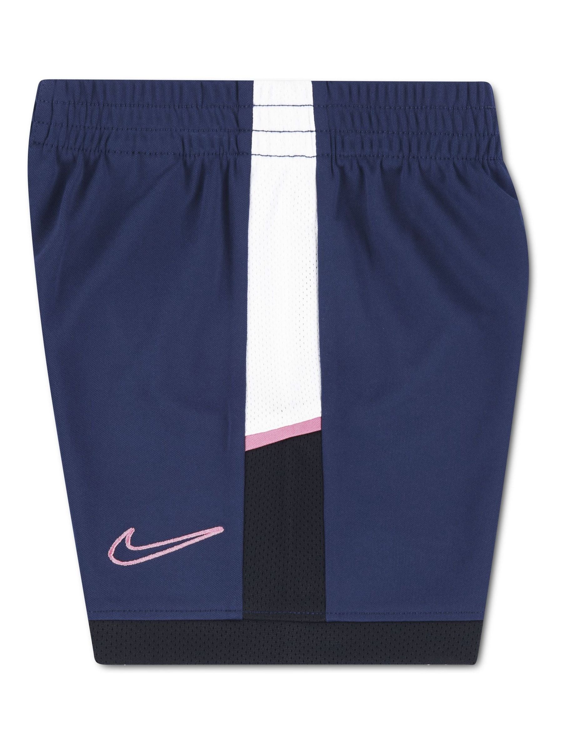 Nike Blue Dri-FIT Academy T-Shirt and Shorts Set image 5
