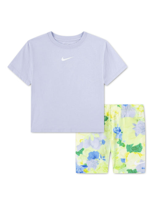 Dsiney Kidz - Nike Yellow Little Kids Move With Nature Tshirt and Bike Shorts Set image 1