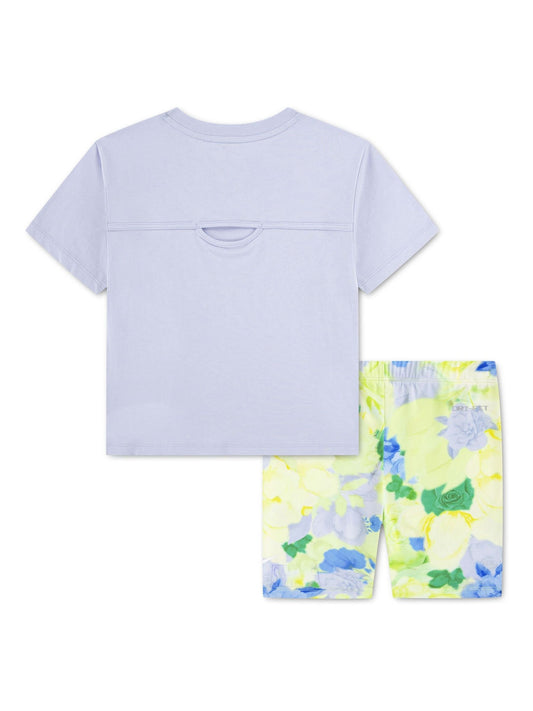Dsiney Kidz - Nike Yellow Little Kids Move With Nature Tshirt and Bike Shorts Set image 2