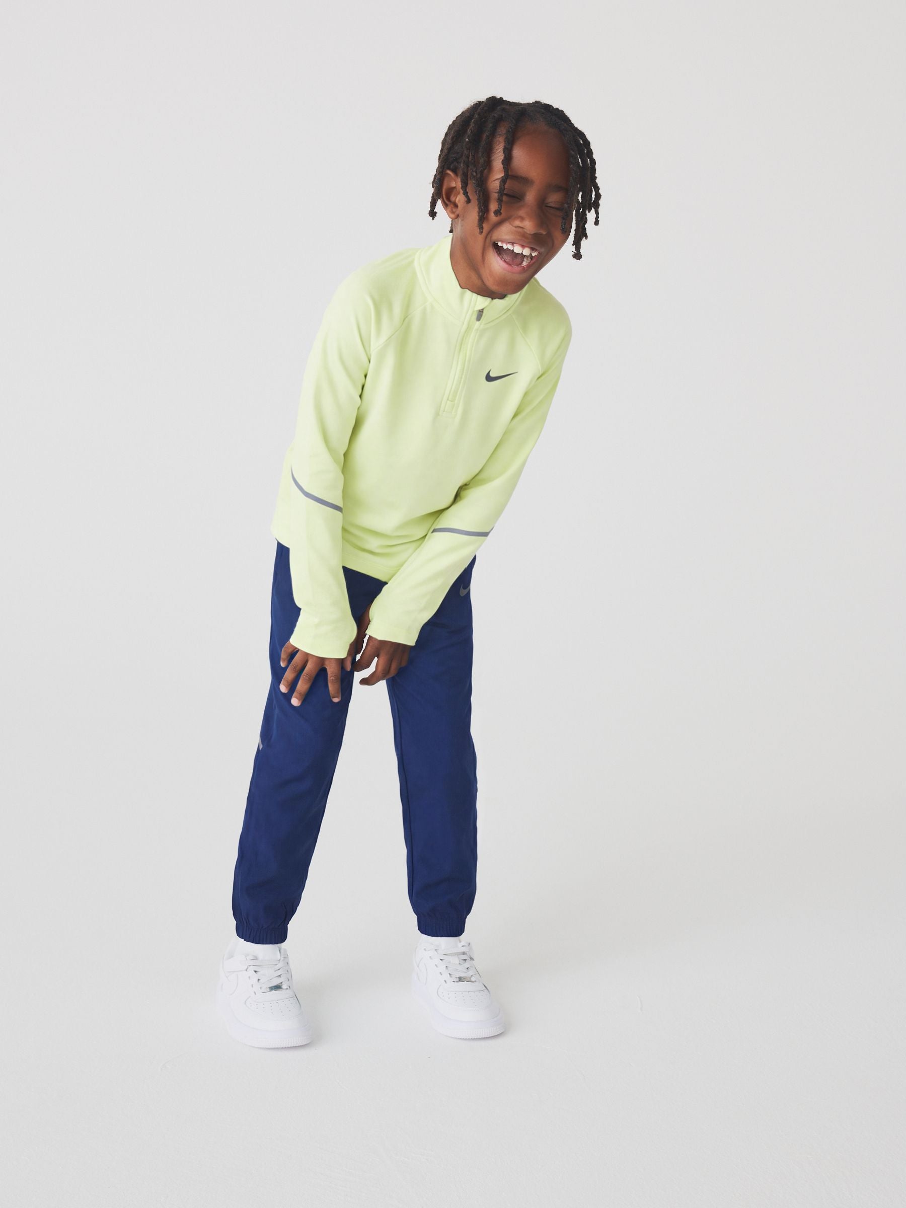 Nike Blue Dri-FIT Miler Half Zip and Joggers Set image 1