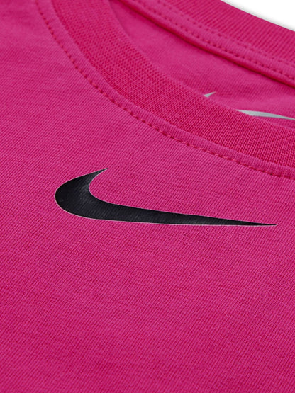 Nike Purple Little Kids Move With Nature Tshirt and Bike Shorts Set image 4