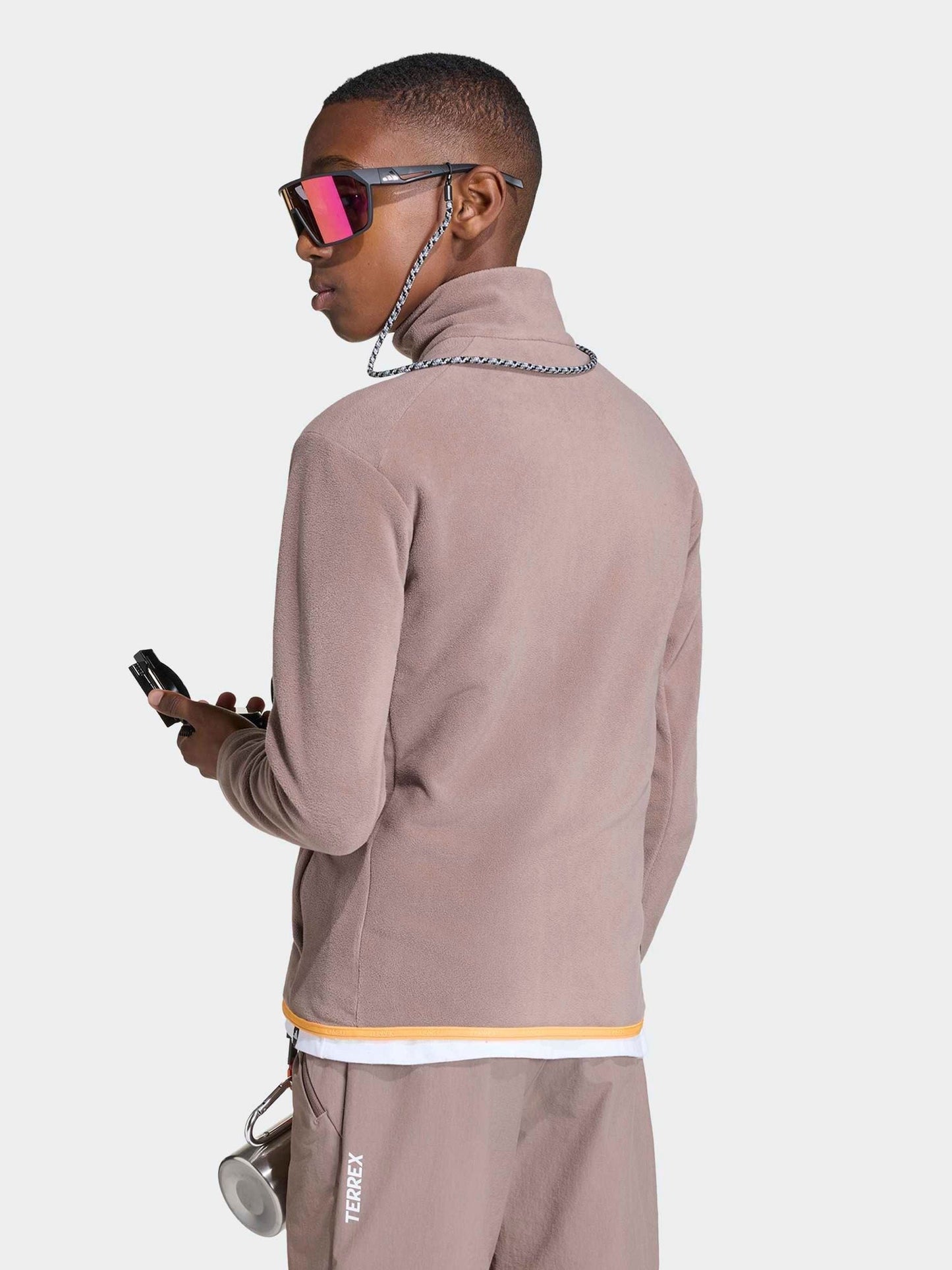 Dsiney Kidz - adidas Light Brown Zip Up Terrex Fleece image 5