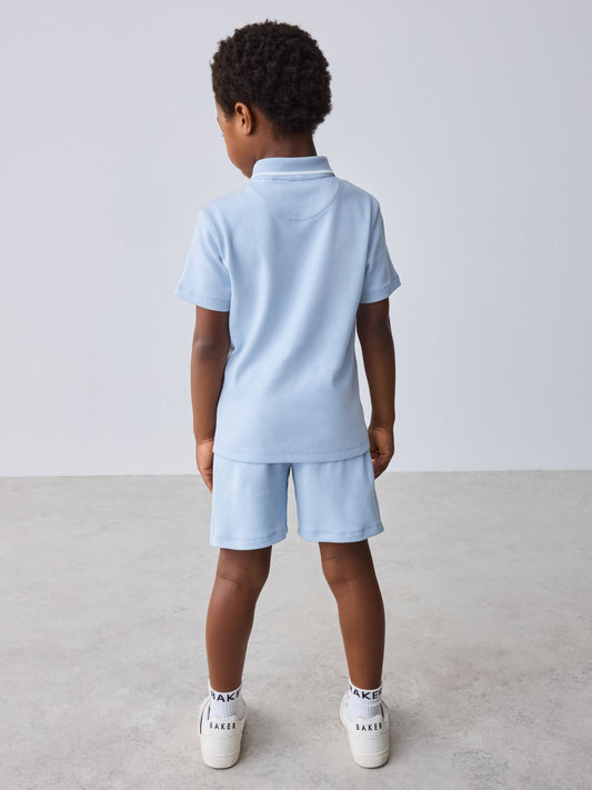 Baker by Ted Baker Textured Polo Shirt and Shorts Set image 2