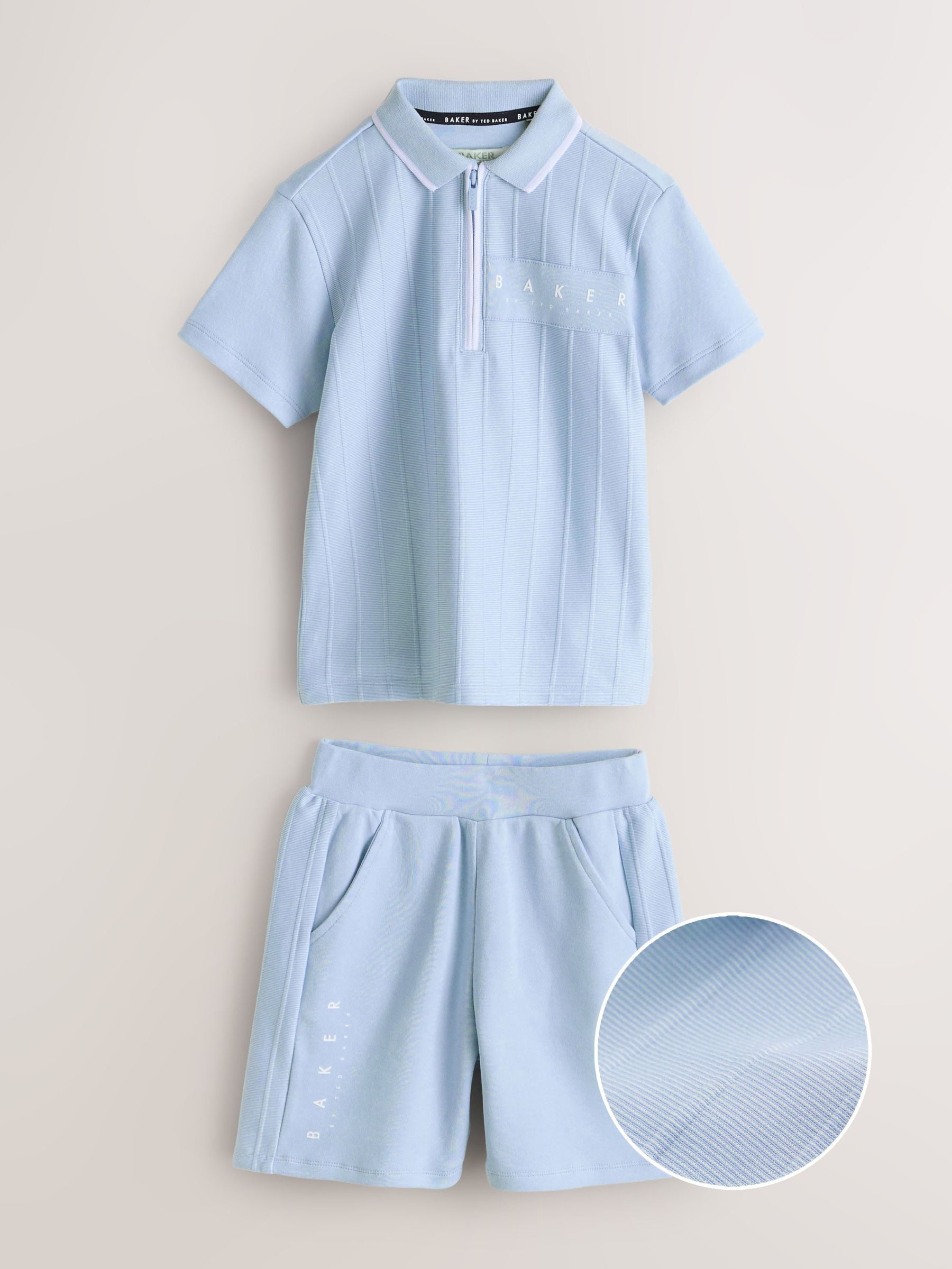 Baker by Ted Baker Textured Polo Shirt and Shorts Set image 7