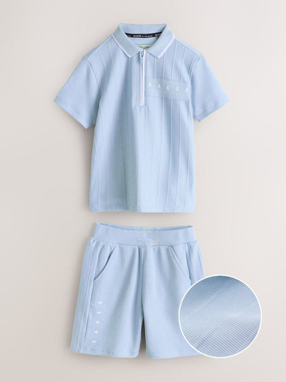 Baker by Ted Baker Textured Polo Shirt and Shorts Set image 7