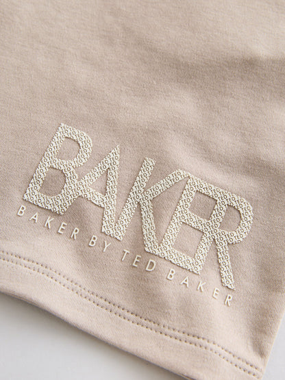 Dsiney Kidz - Baker by Ted Baker Stone Graphic Polo Shirt and Shorts Set image 10