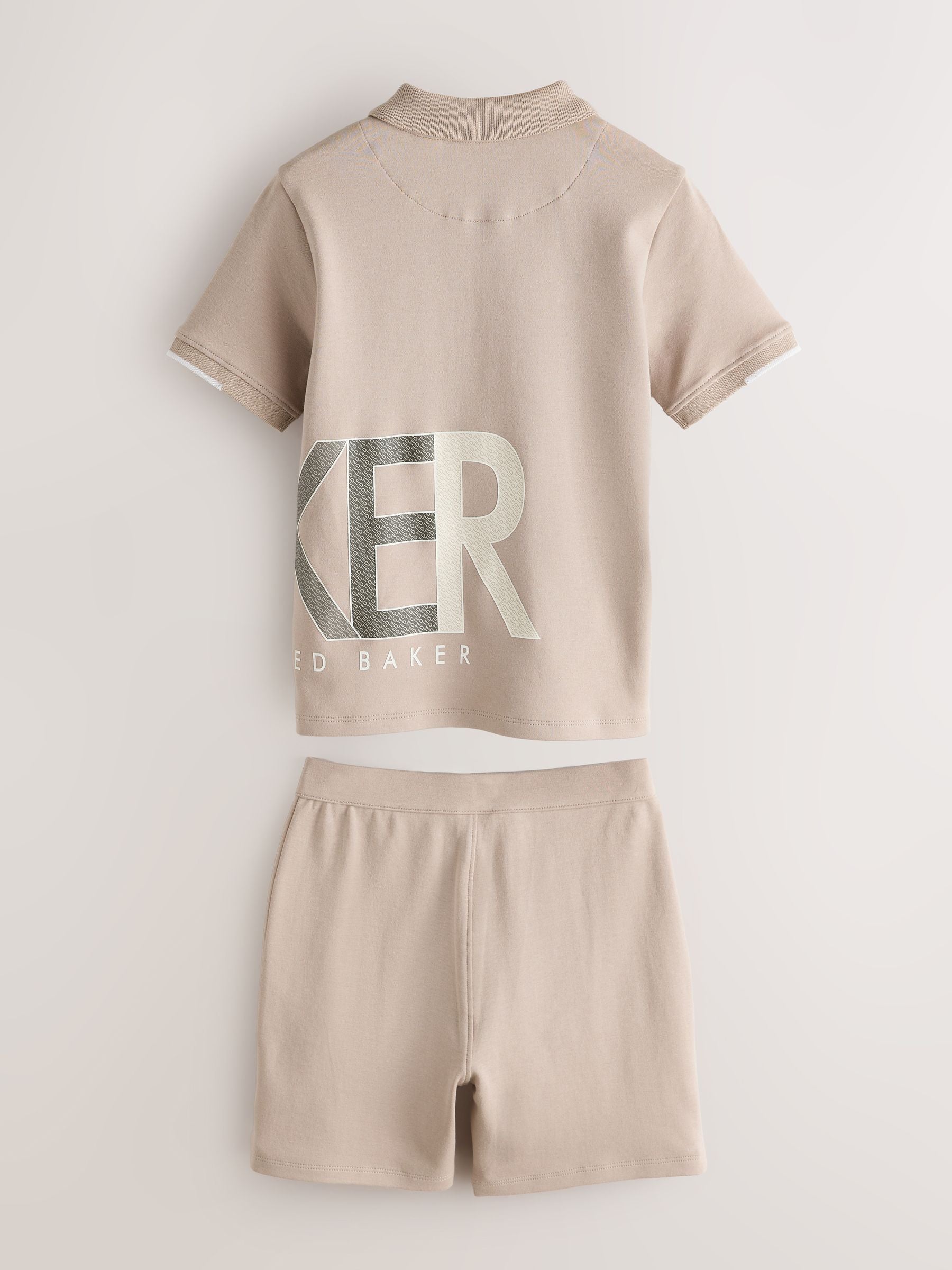 Baker by Ted Baker Stone Graphic Polo Shirt and Shorts Set image 8