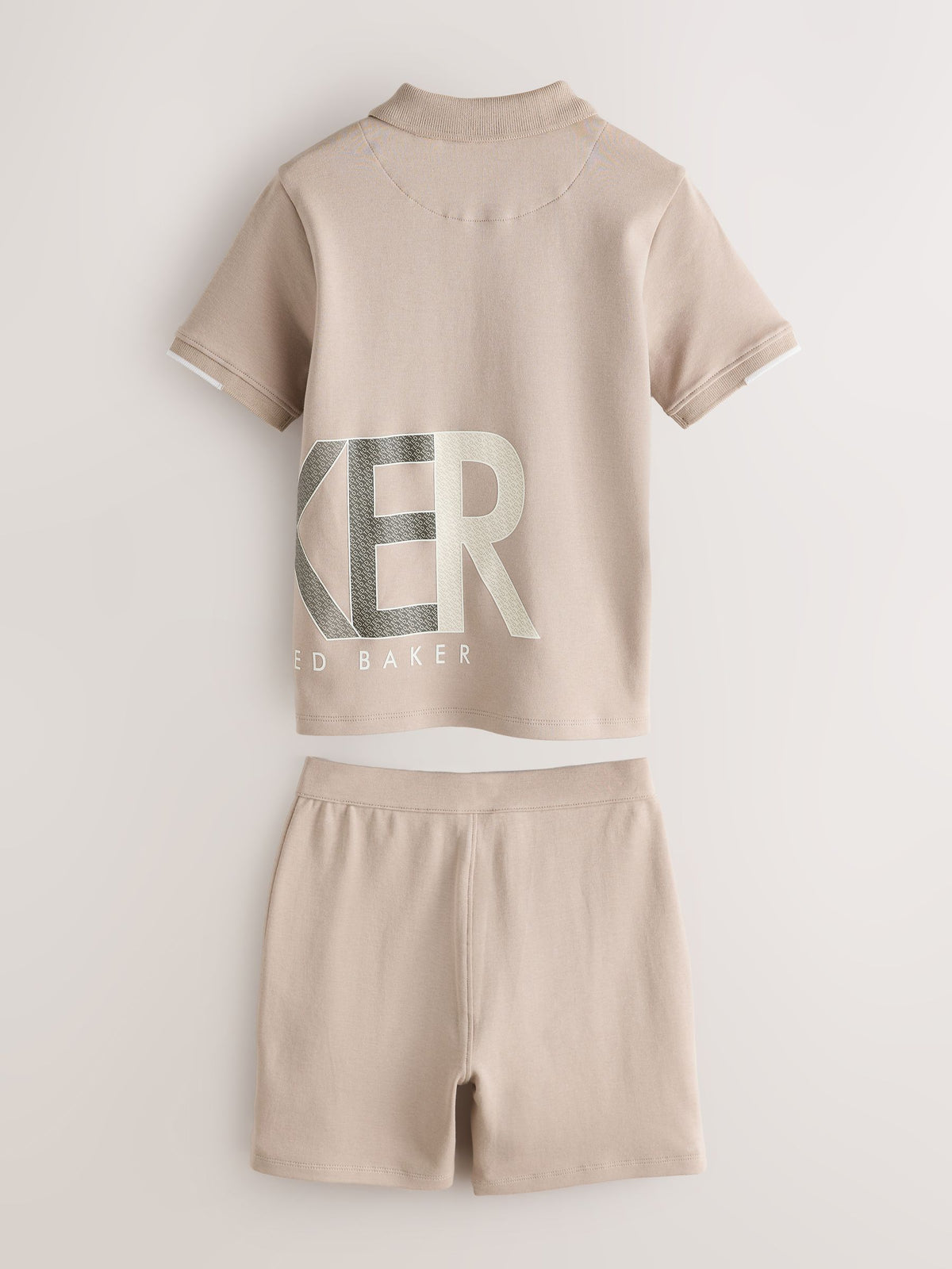 Dsiney Kidz - Baker by Ted Baker Stone Graphic Polo Shirt and Shorts Set image 8