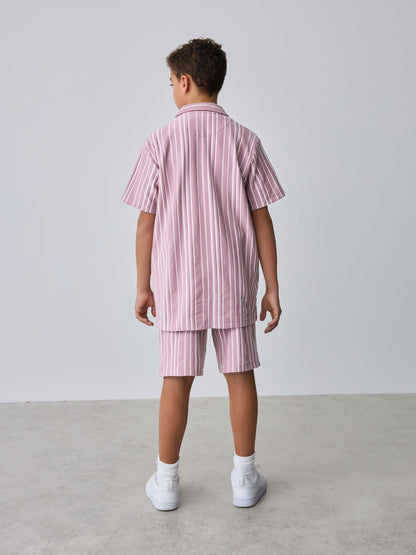 Dsiney Kidz - Baker by Ted Baker Textured Striped Shirt, T-Shirt and Shorts Set image 4