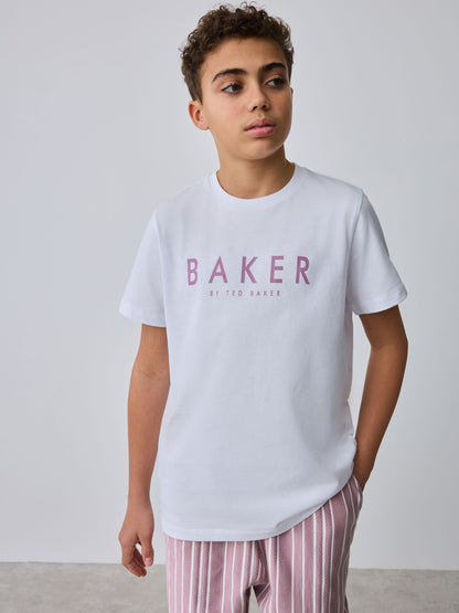 Dsiney Kidz - Baker by Ted Baker Textured Striped Shirt, T-Shirt and Shorts Set image 5