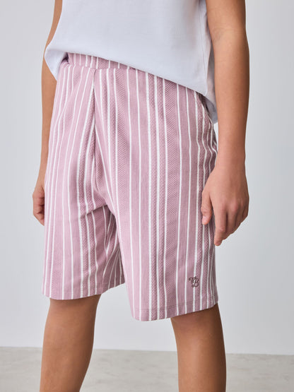 Dsiney Kidz - Baker by Ted Baker Textured Striped Shirt, T-Shirt and Shorts Set image 6