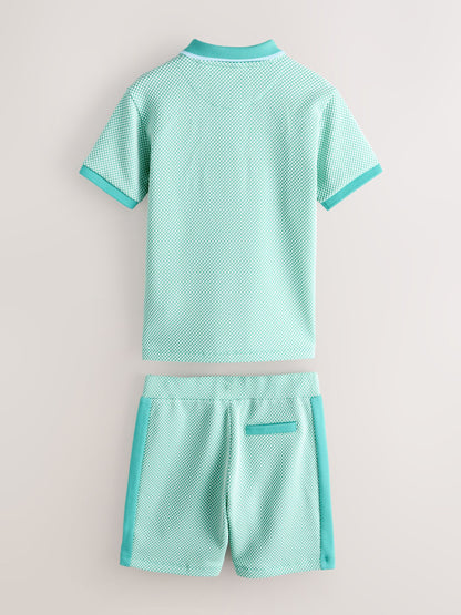 Baker by Ted Baker Textured Polo Shirt and Shorts Set - image 10