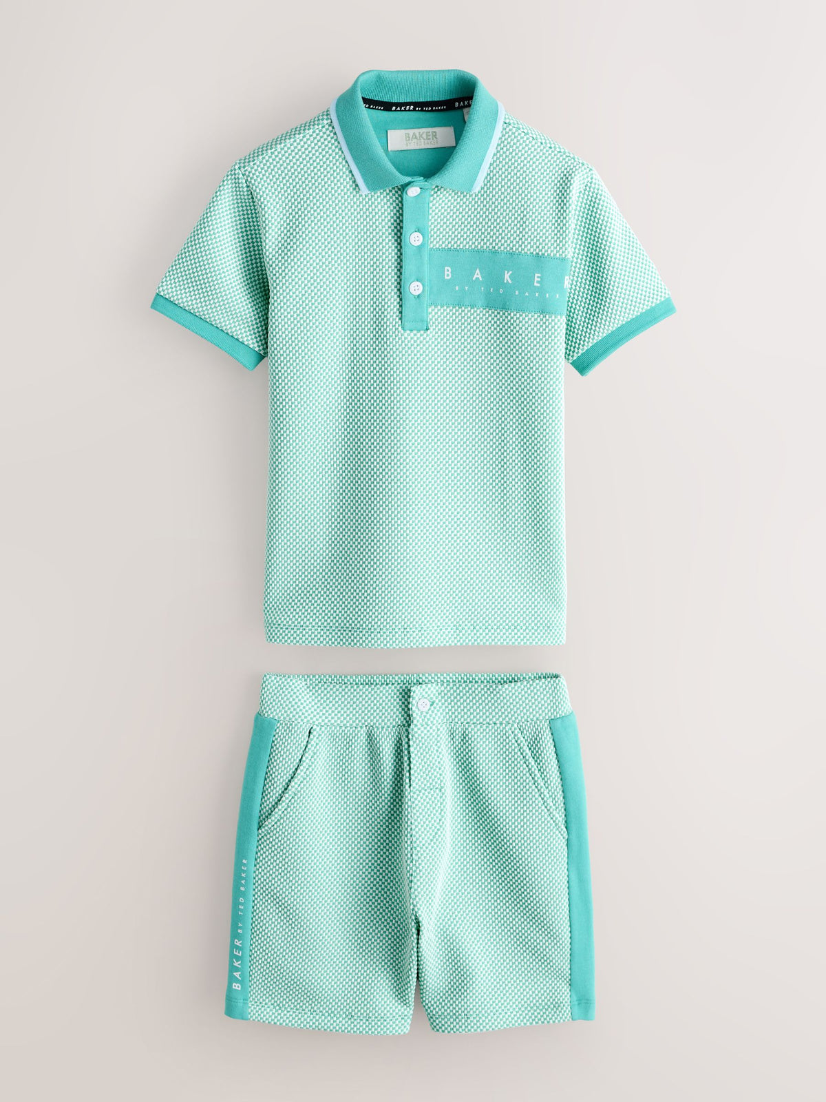 Baker by Ted Baker Textured Polo Shirt and Shorts Set - image 9