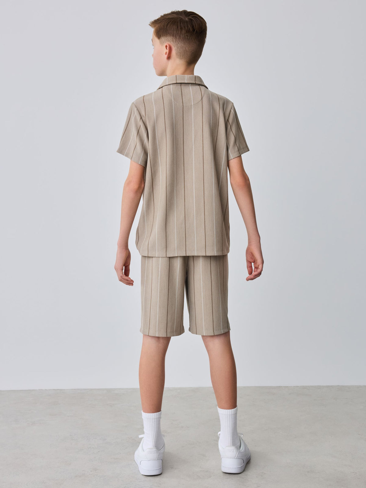 Dsiney Kidz - Baker by Ted Baker Stripe Brown Shirt and Shorts Set image 6