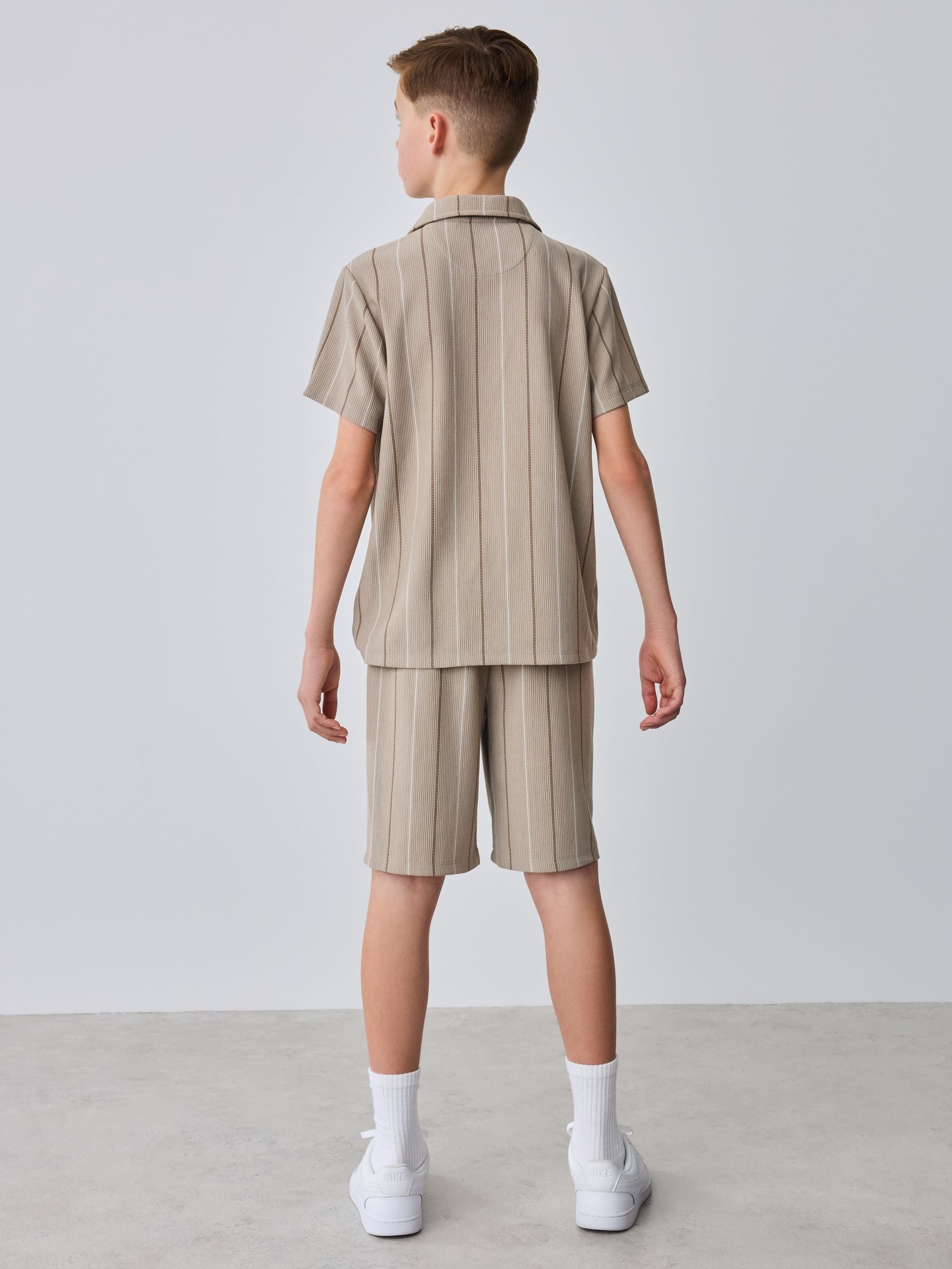 Baker by Ted Baker Stripe Brown Shirt and Shorts Set image 6
