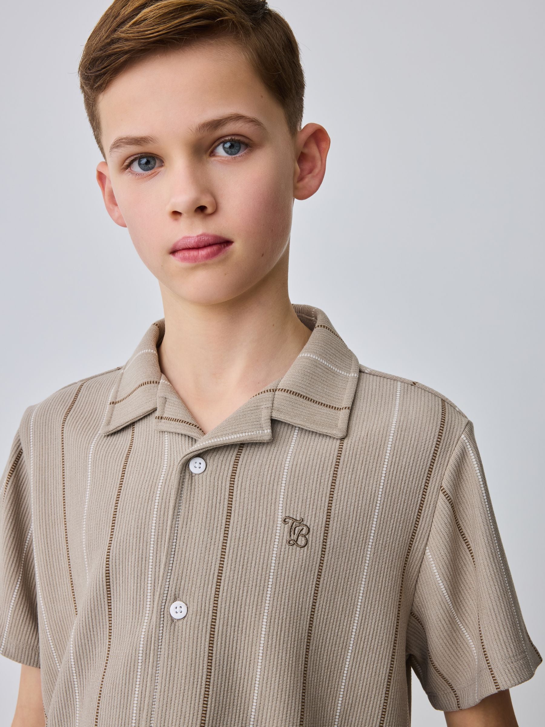 Baker by Ted Baker Stripe Brown Shirt and Shorts Set image 7