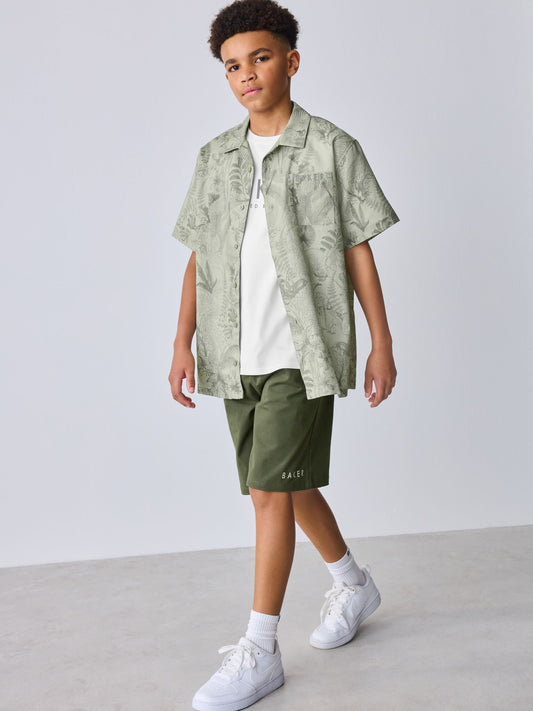 Baker by Ted Baker 3 Piece Green Shirt T-Shirt and Shorts Set image 1