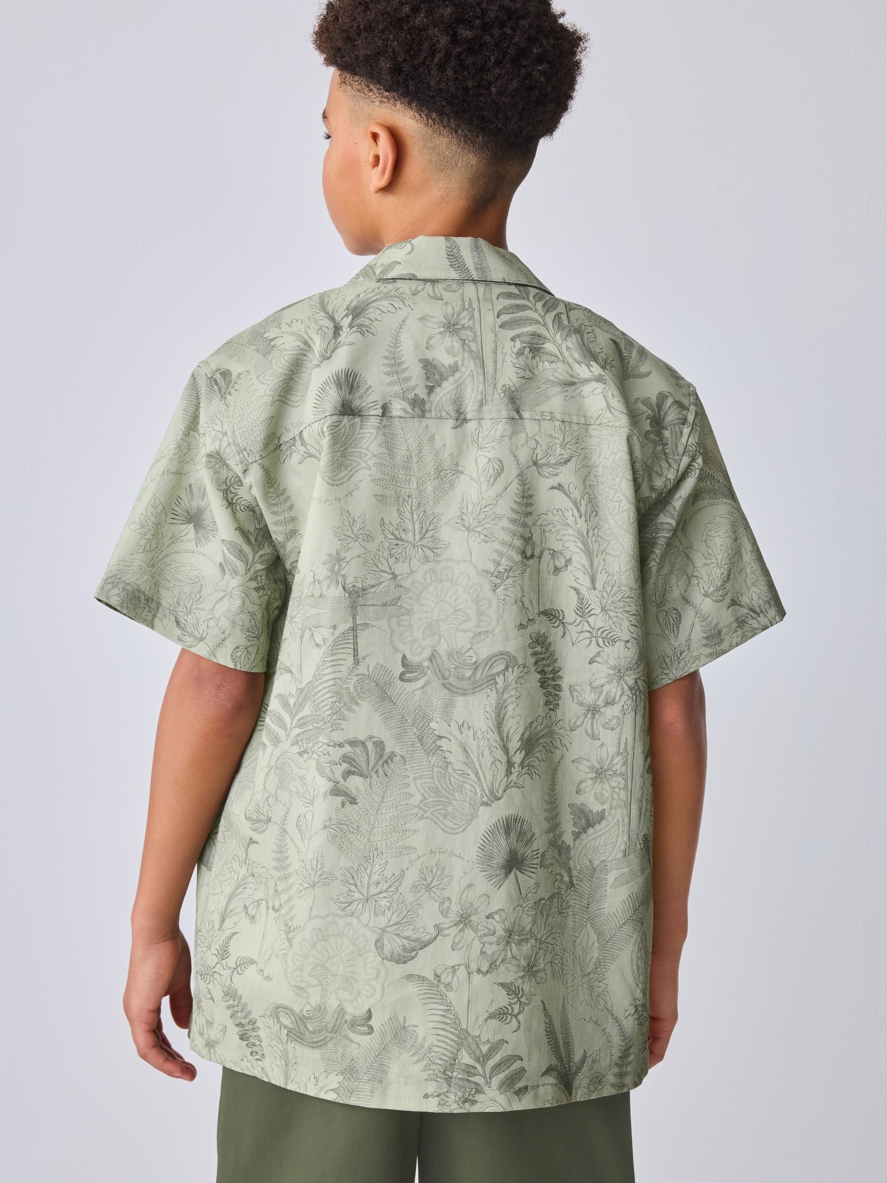 Baker by Ted Baker 3 Piece Green Shirt T-Shirt and Shorts Set image 5