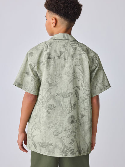 Baker by Ted Baker 3 Piece Green Shirt T-Shirt and Shorts Set image 5