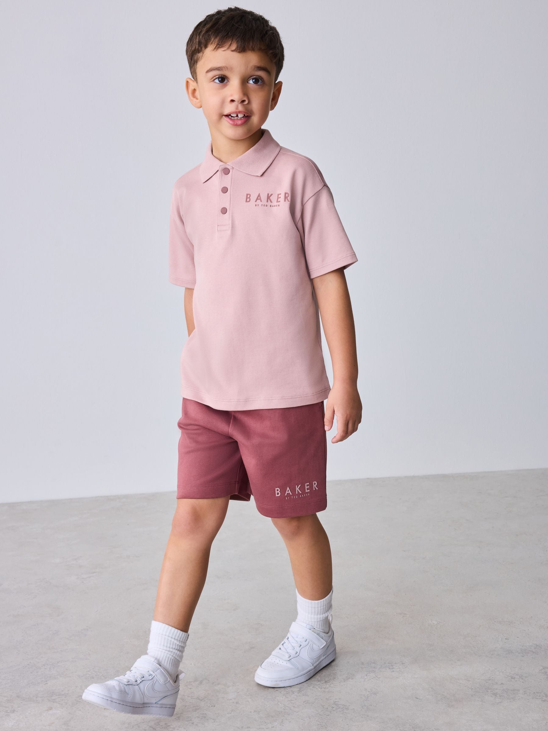 Baker by Ted Baker Oversized Polo Shirt and Shorts Set image 1