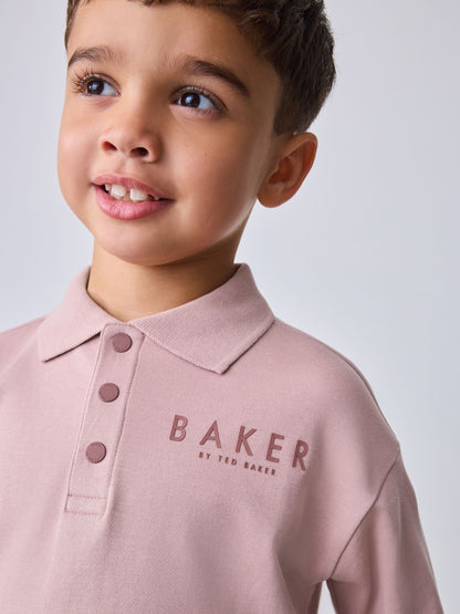 Baker by Ted Baker Oversized Polo Shirt and Shorts Set image 3