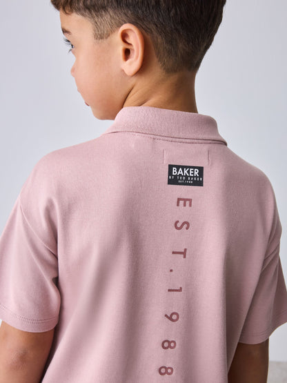 Baker by Ted Baker Oversized Polo Shirt and Shorts Set image 4