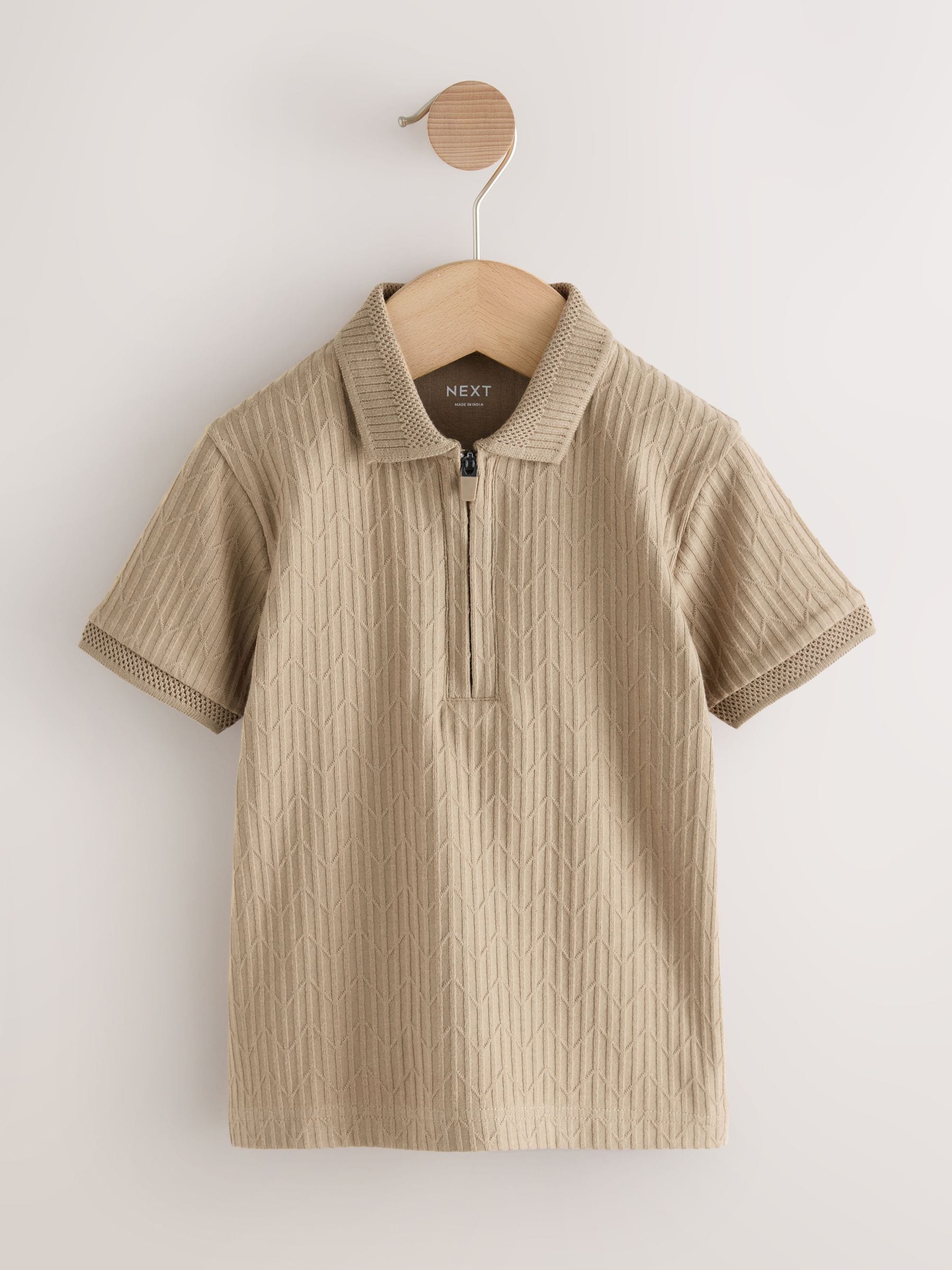 Dsiney Kidz - Stone Textured Short Sleeve Polo Shirt (3mths-7yrs) image 1