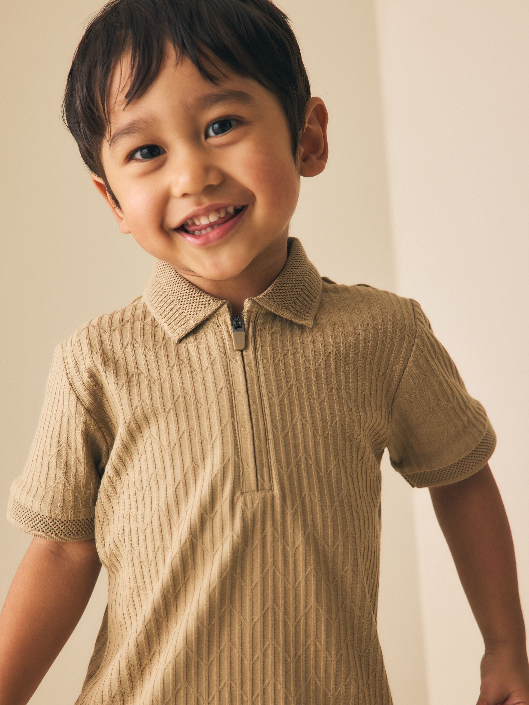 Dsiney Kidz - Stone Textured Short Sleeve Polo Shirt (3mths-7yrs) image 2