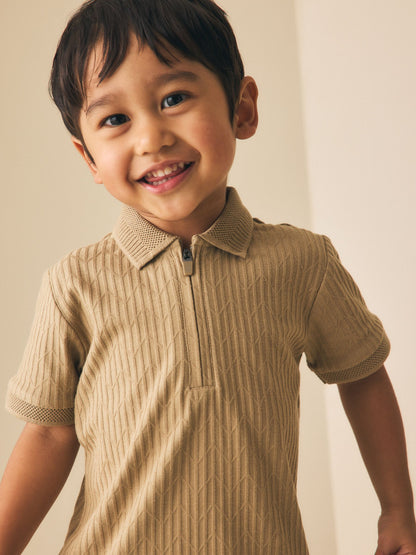 Dsiney Kidz - Stone Textured Short Sleeve Polo Shirt (3mths-7yrs) image 2