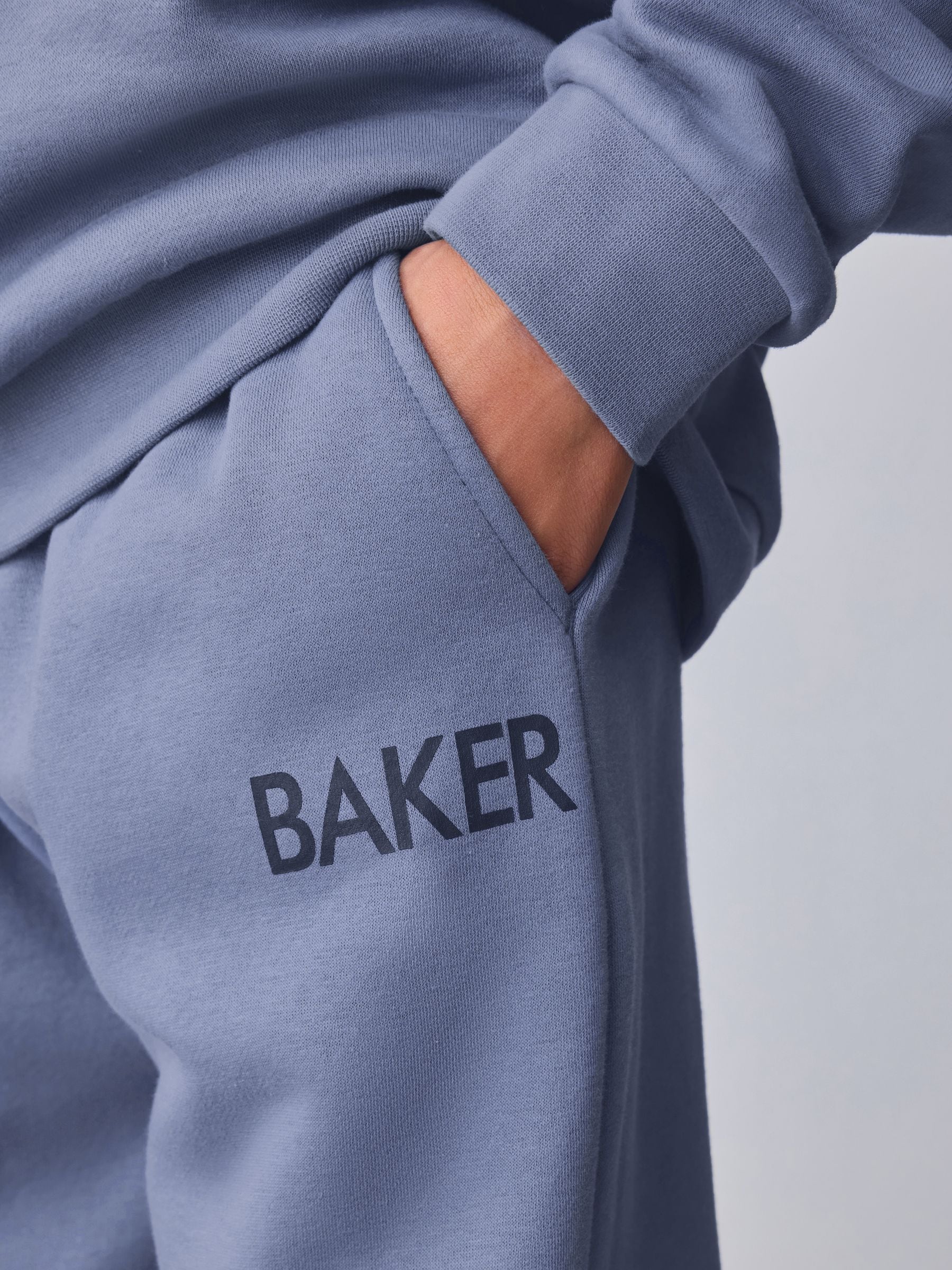 Baker by Ted Baker Blue Oversized Graphic Hoodie and Joggers Set image 7