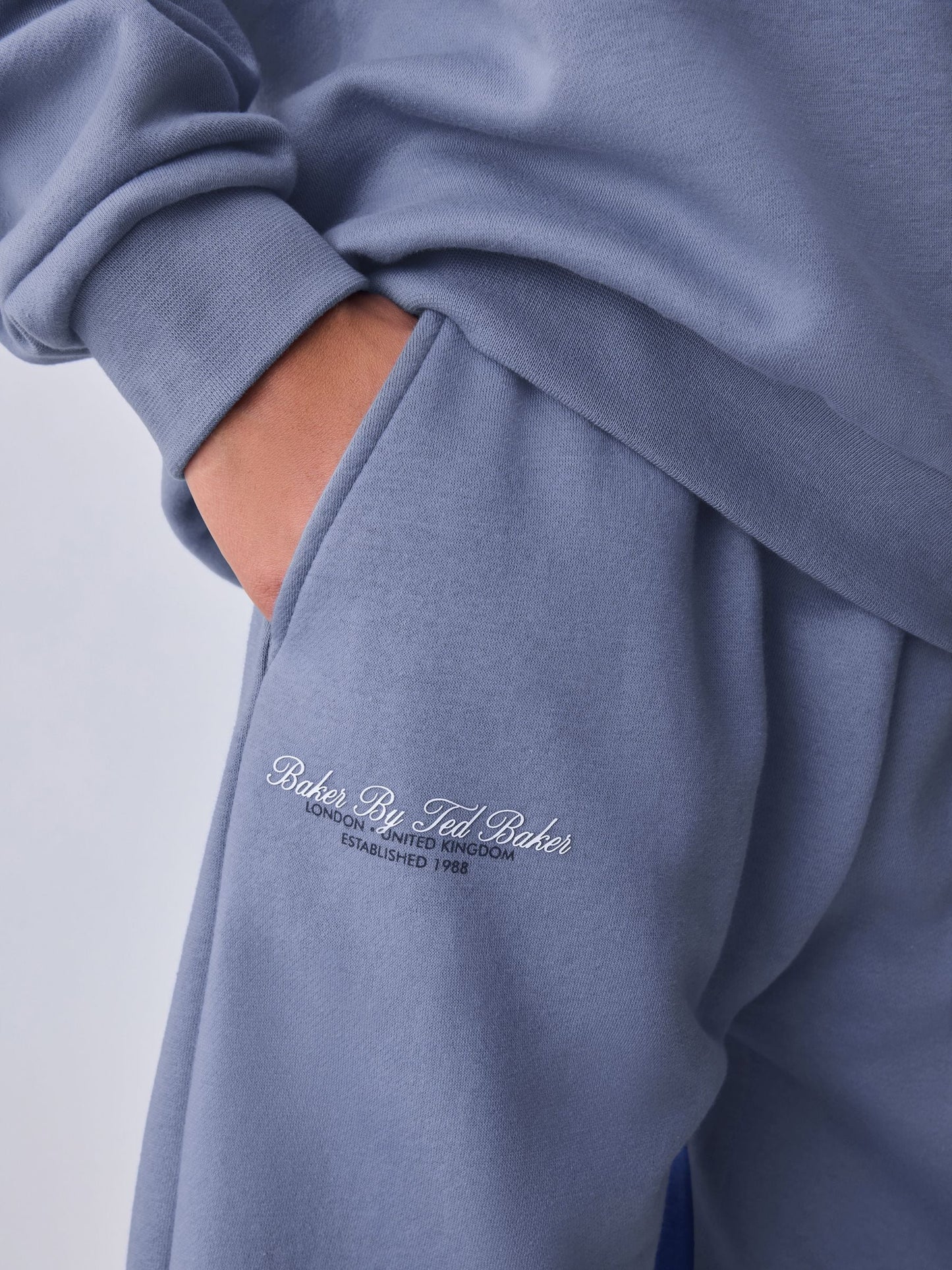Baker by Ted Baker Blue Oversized Graphic Hoodie and Joggers Set image 8