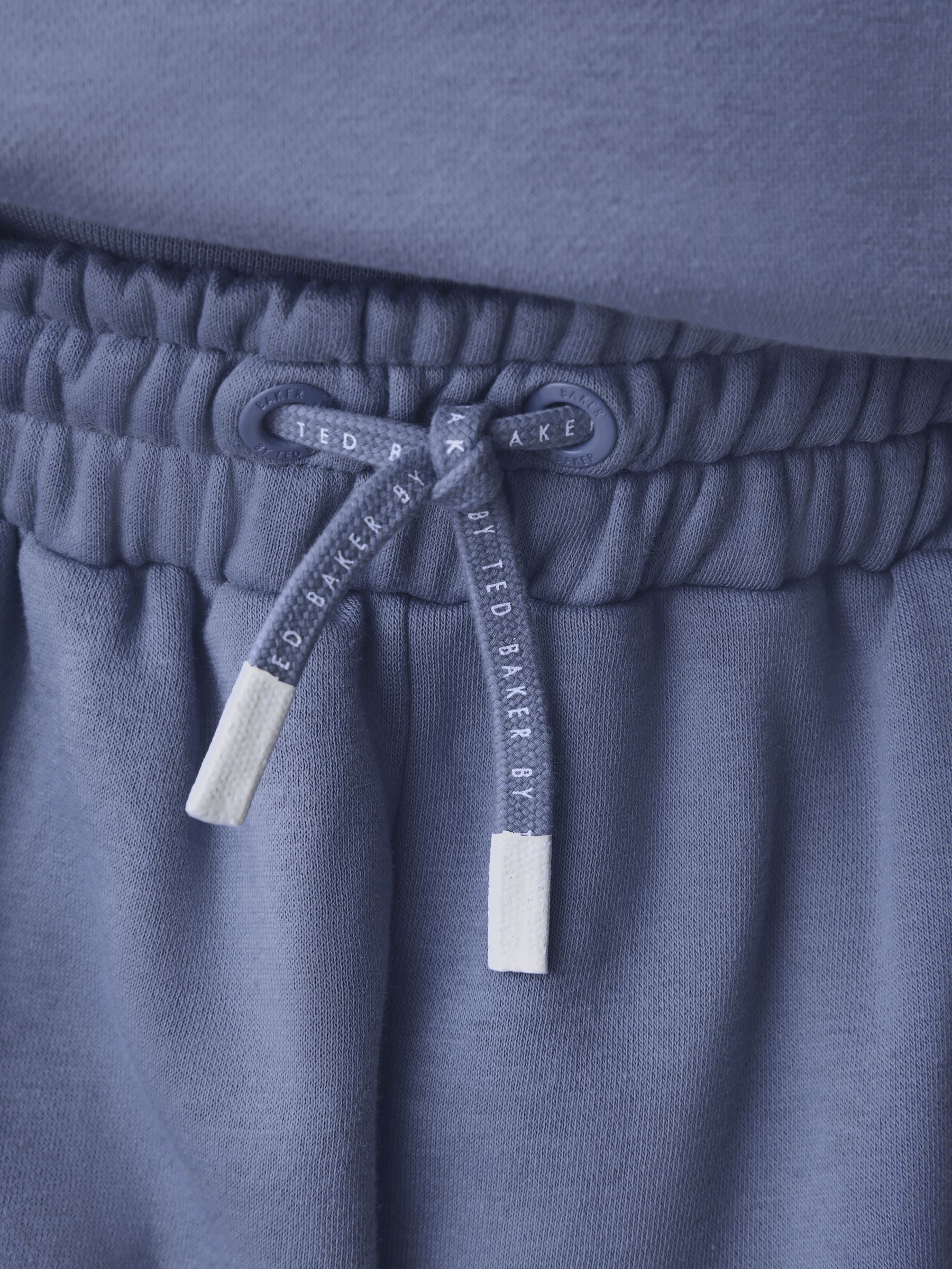 Baker by Ted Baker Blue Oversized Graphic Hoodie and Joggers Set image 9