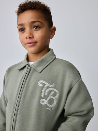 Baker by Ted Baker Green Varsity Jacket, T-Shirt and Shorts Set image 5