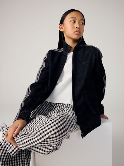 Dsiney Kidz - adidas Originals Black Firebird Denim Jacket image 3