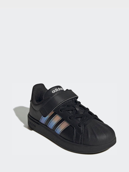 adidas Black Streettalk Elastic Lace Trainers image 3