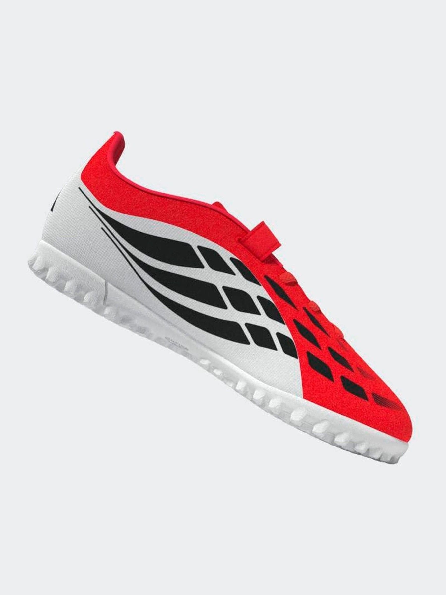 adidas Red Predator Club Hook-And-Loop Turf Football Kids Trainers image 2