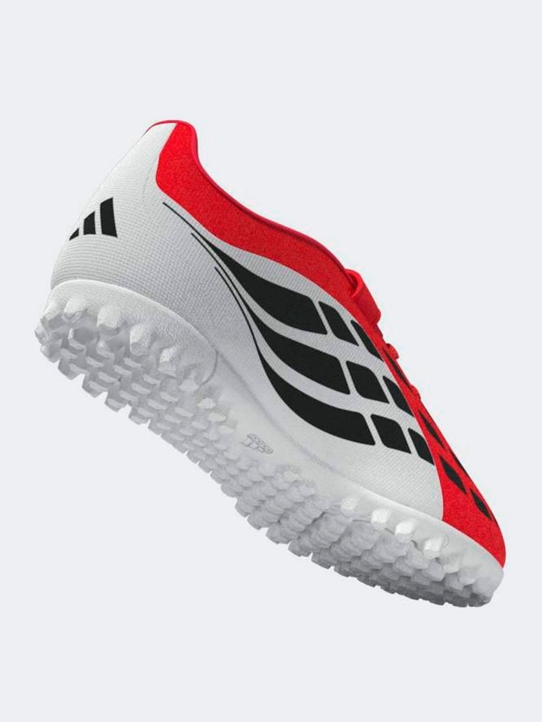 adidas Red Predator Club Hook-And-Loop Turf Football Kids Trainers image 3