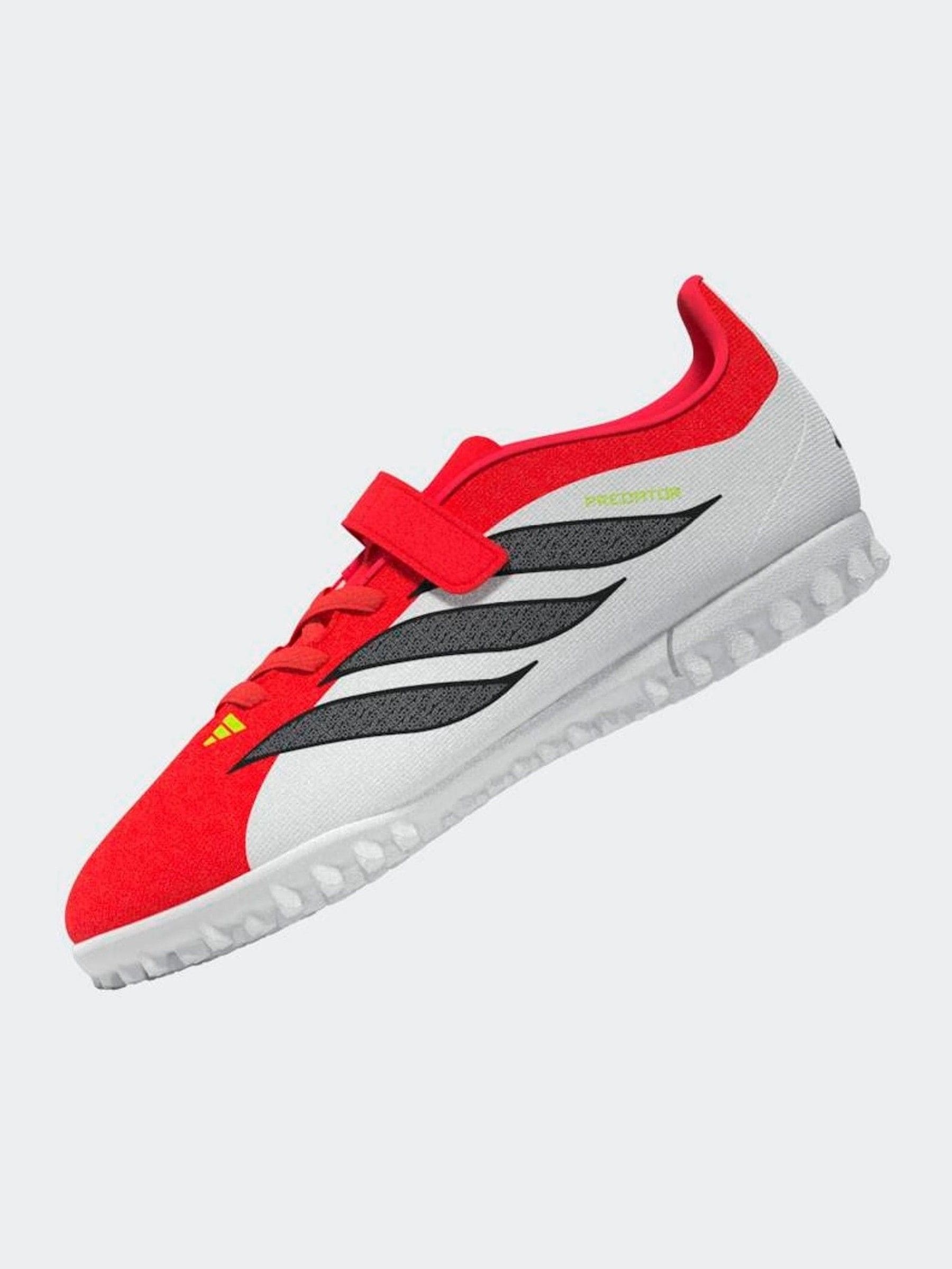 adidas Red Predator Club Hook-And-Loop Turf Football Kids Trainers image 7