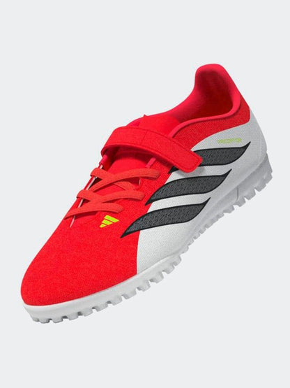 adidas Red Predator Club Hook-And-Loop Turf Football Kids Trainers image 8