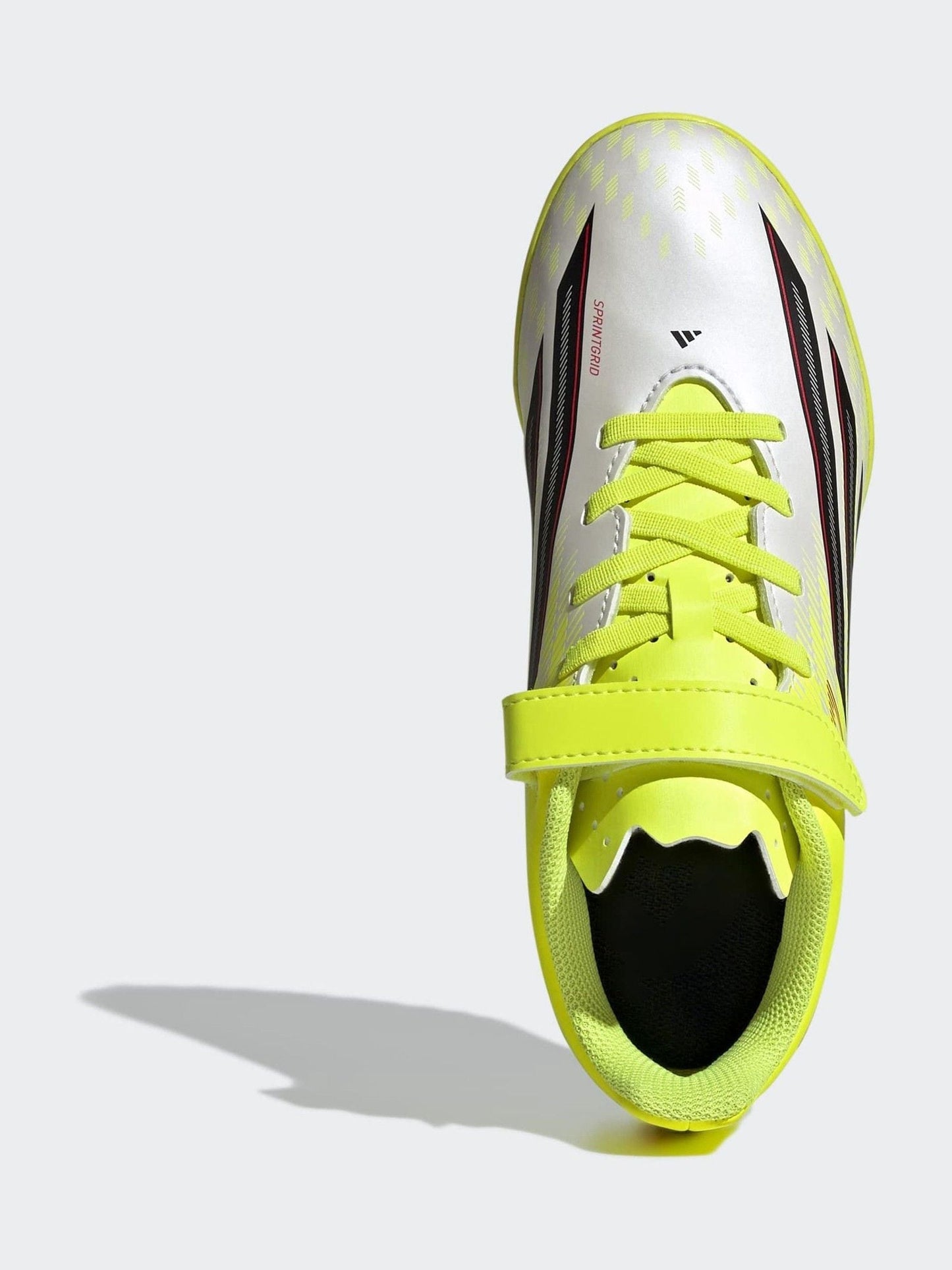 adidas Yellow F50 Club Hook & Loop Turf Football Kids Trainers image 7
