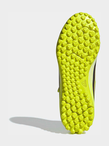 adidas Yellow F50 Club Hook & Loop Turf Football Kids Trainers image 8