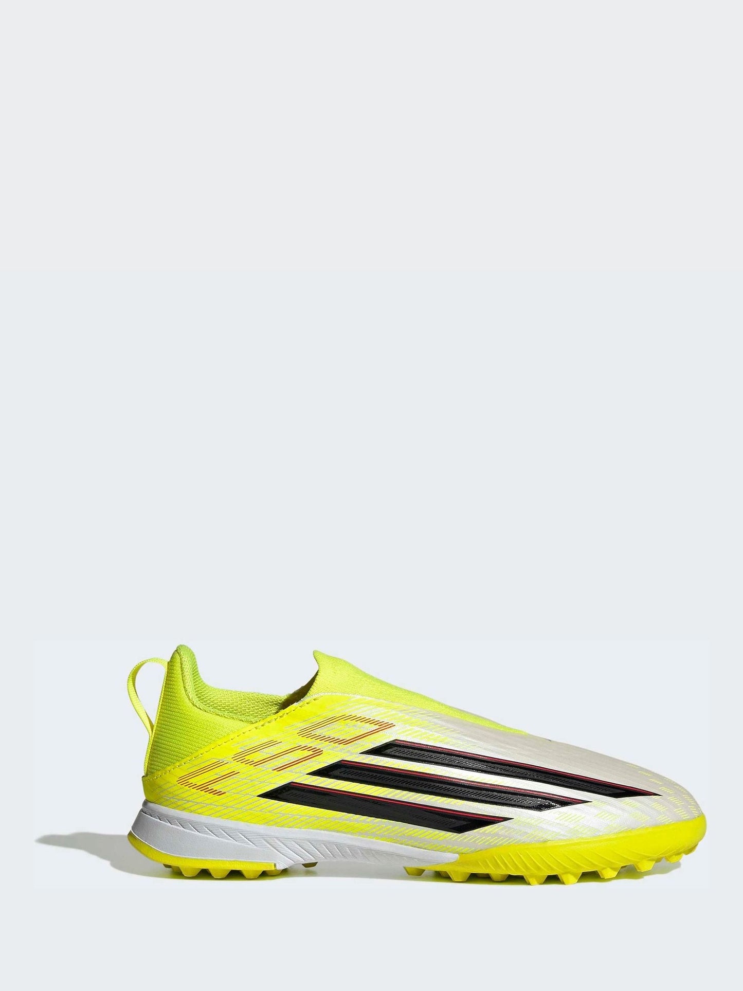adidas Yellow F50 League Laceless Turf Football Kids Trainers image 1