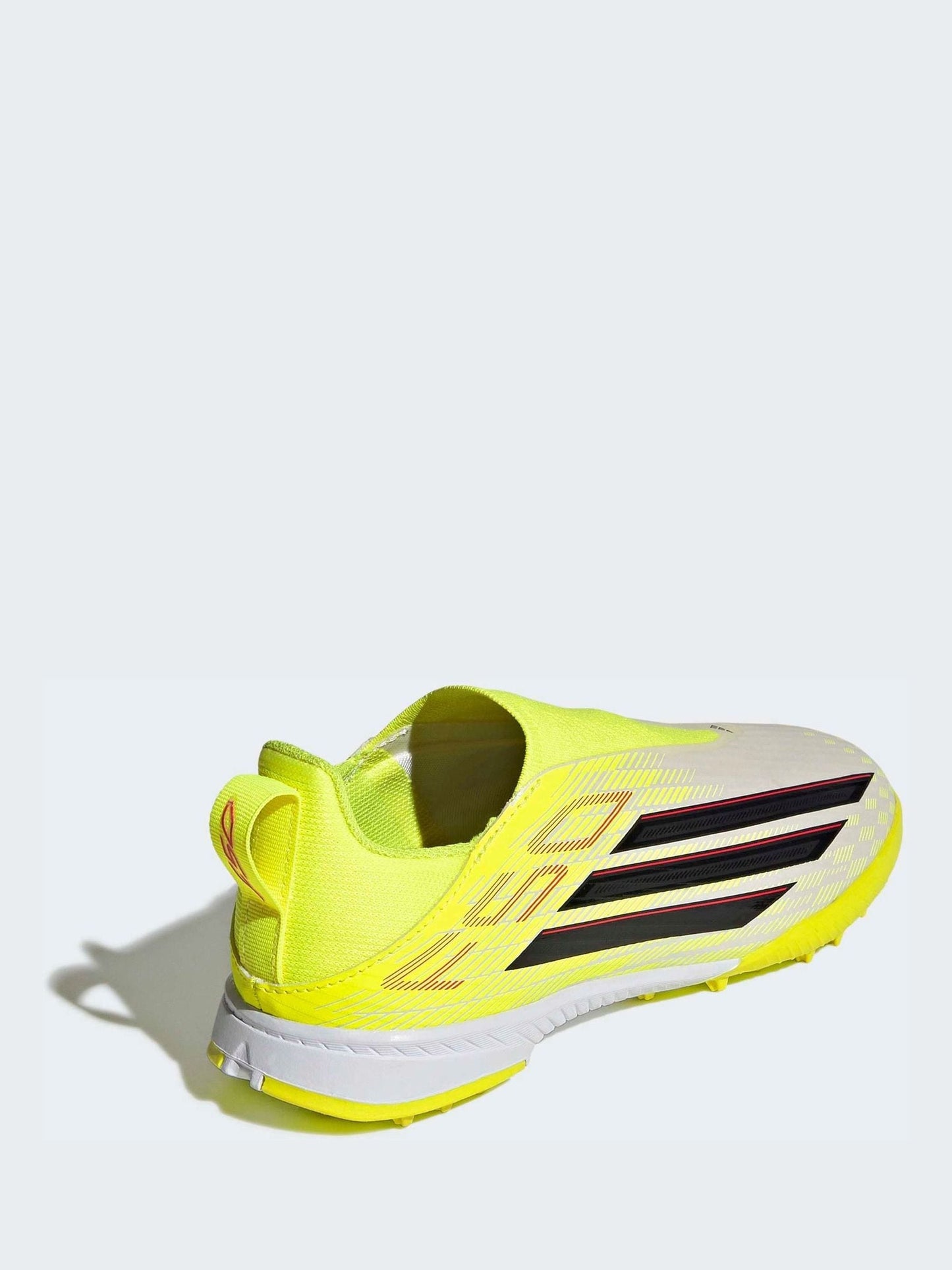 adidas Yellow F50 League Laceless Turf Football Kids Trainers image 4